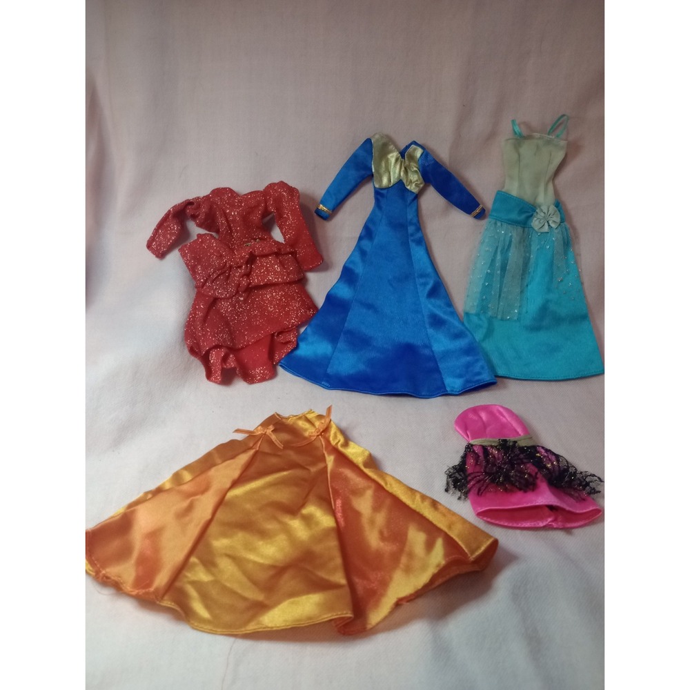 Vintage Barbie Doll Clothes Lot Genuine Barbie Mattel Lucky Ind Gowns Dresses...